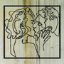 Wallity Kiss Me 1 Escultura de pared decorativa de metal negra